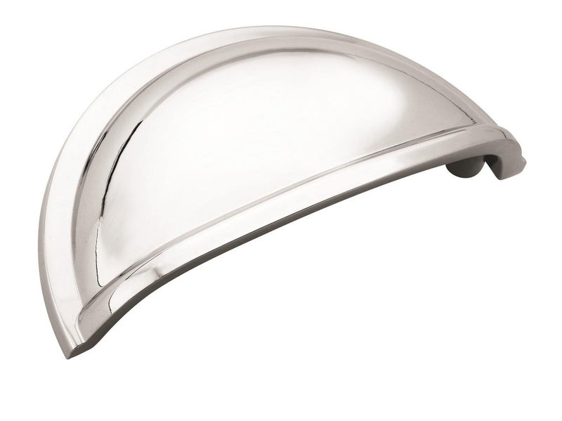 Amerock | Cabinet Cup Pull | Polished Chrome | 3 inch (76 mm) Center to Center | Cup Pulls | 5 Pack | Drawer Pull | Drawer Handle | Cabinet Hardware - Image 1